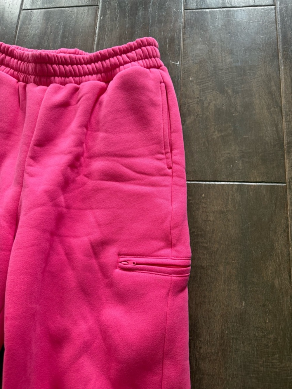 Comfrt Airplane Mode Travel Sweatpants Jogger w Pockets Wlastic Waist Hot Pink M - Picture 5 of 12